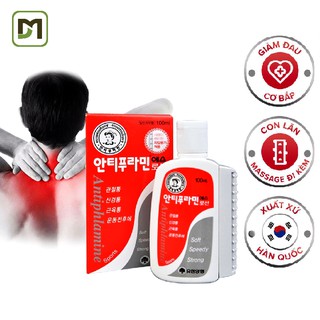 Dầu nóng Hàn Quốc Antiphlamine chai 100ml Lăn Massage giảm đau nhức massage cơ thể