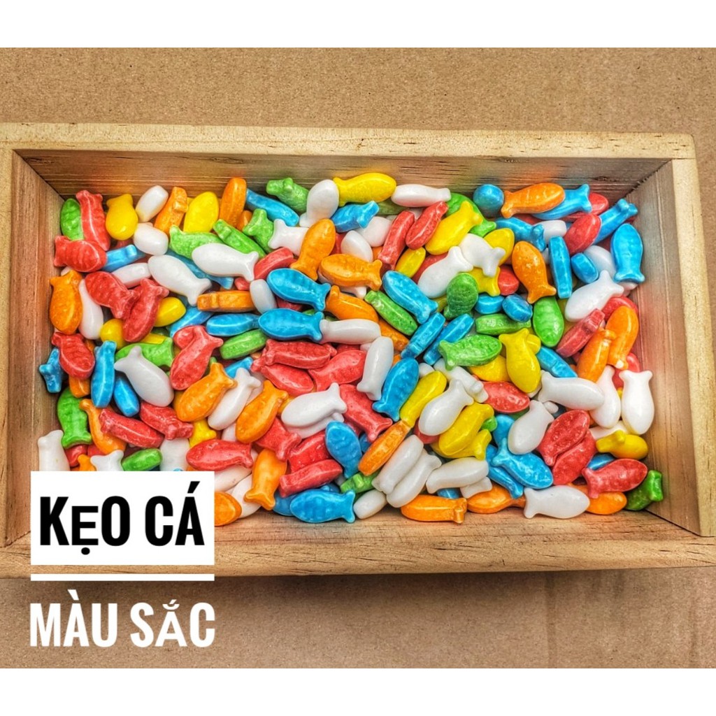 Kẹo Cá Màu Sắc Lon 500Gram - Kẹo Cứng - Kẹo Ngậm