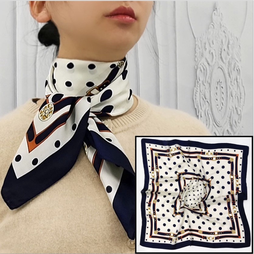 Khăn lụa vuông thời trang 70 70x70cm turban bandana cao cấp, làm áo yếm khăn trùm đầu rực rỡ