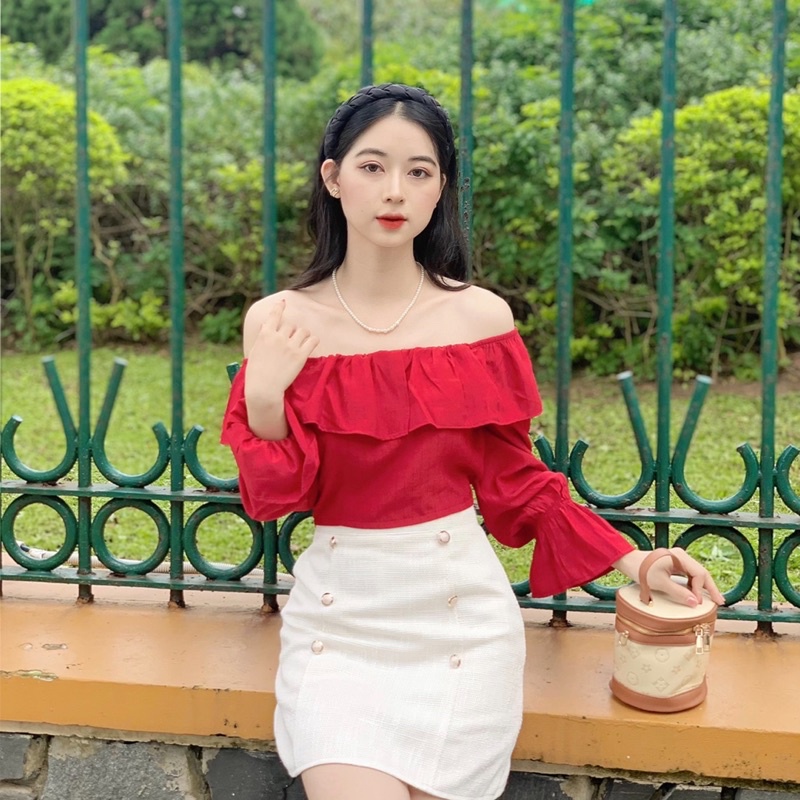 Áo trễ vai tiểu thư LUCETFASHION Miracle Top
