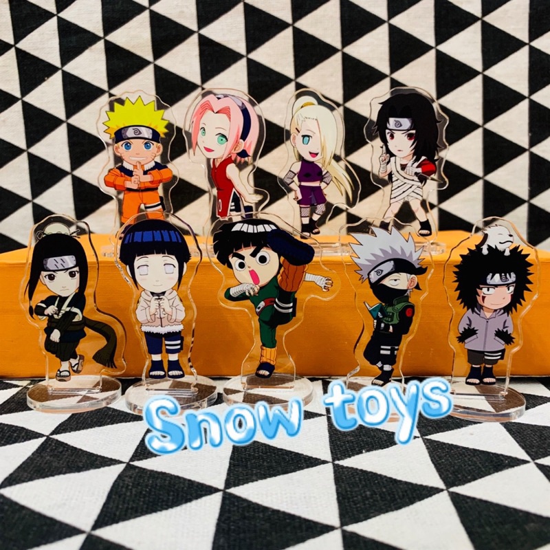 Trọn bộ 9 standee naruto - tượng mica acrylic naruto -set 9 mô hình naruto sasuke hinata rock lee gara kakashi