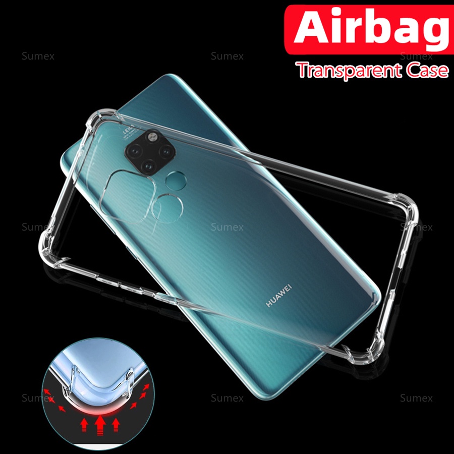 Ốp điện thoại TPU dẻo trong suốt chống sốc các góc cho HUAWEI Mate 10 20 pro 20X 10 9 Pro Lite