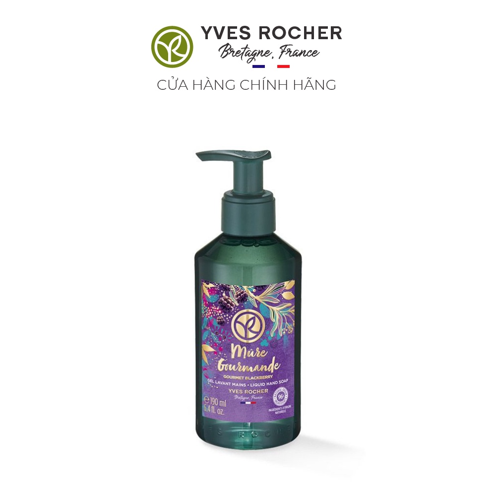 Xà phòng rửa tay dạng lỏng hương Mâm xôi đen Yves Rocher Hand Liquid Soap Gourmet Blackberry 190ML