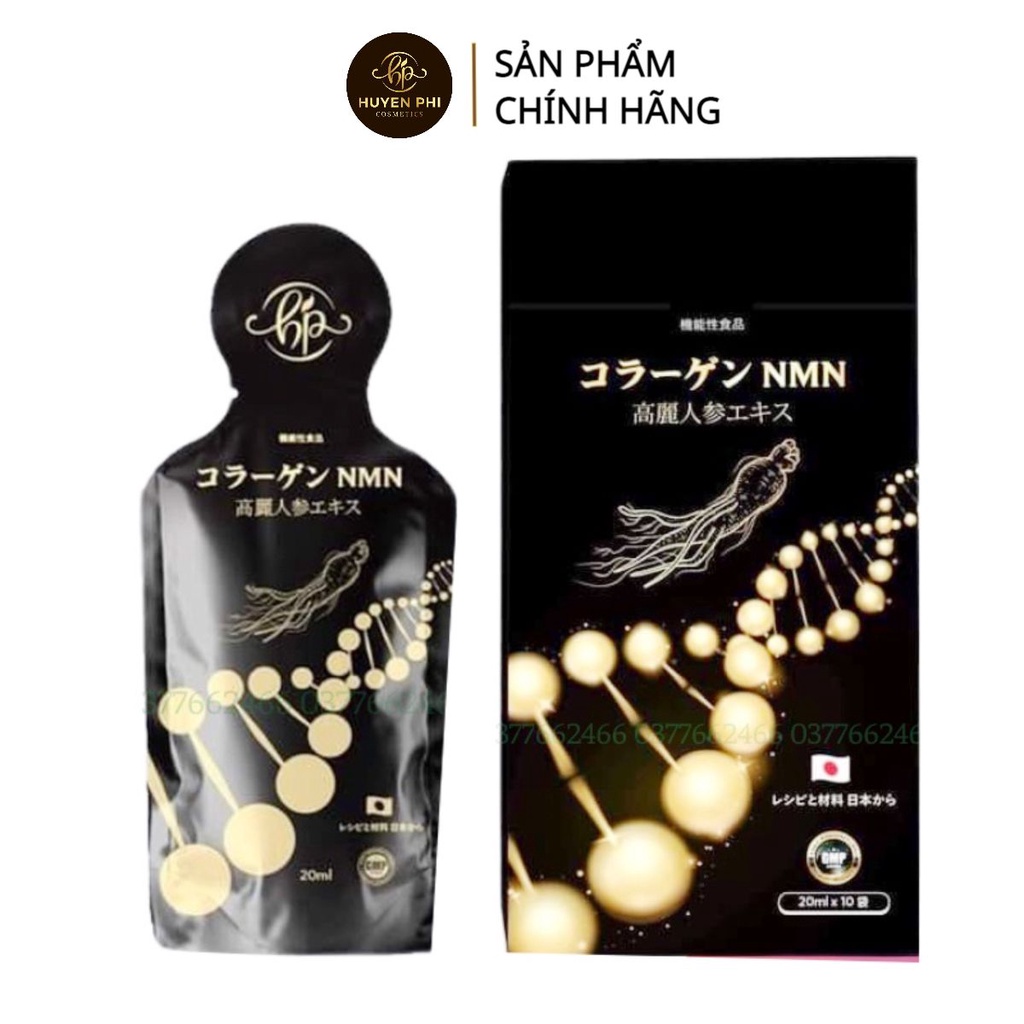 Nước Uống Đẹp Da Collagen NMN Huyền Phi 20ml x 10 gói - Đẩy lùi quá trình lão hóa, chăm sóc, nuôi dưỡng làn da bạn