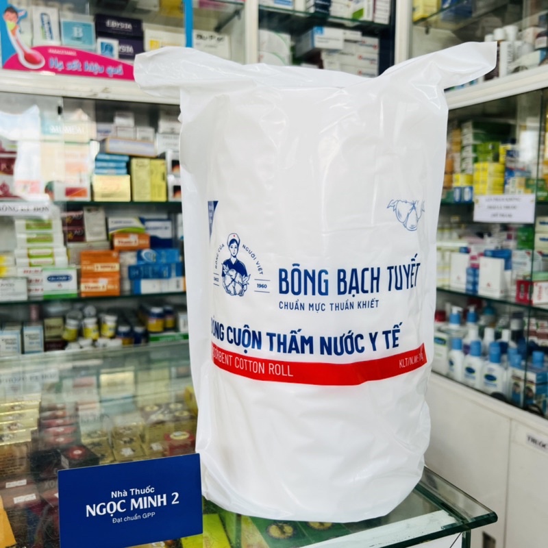 ✅ [Chính Hãng] Bông Gòn Y Tế  Bạch Tuyết 1 KG, Mịn Sạch Tinh Tế , Thấm Nước , 100% Cotton, Không Xơ Bông