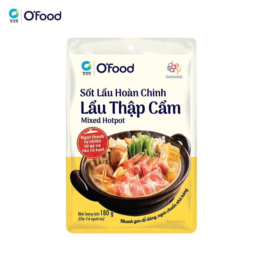 Sốt Lẩu Hoàn Chỉnh O'food Gói 180g nhiều vị