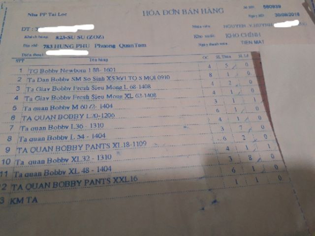 Tã quần Bobby hàng tặng