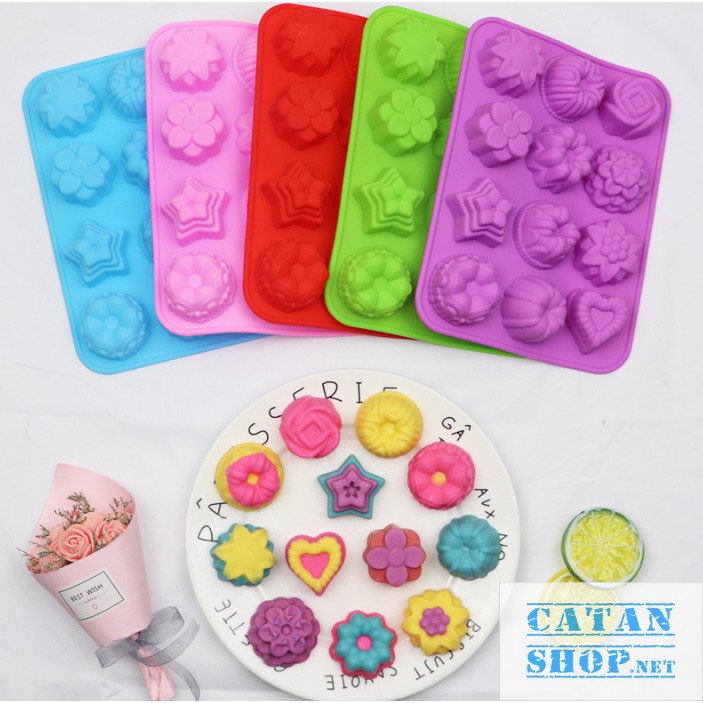 Khuôn silicon dẻo 3D, 4D đổ Socola, Thạch, Đá, Kẹochipchip, Pudding tạo hình cute GD311-Khuondeo