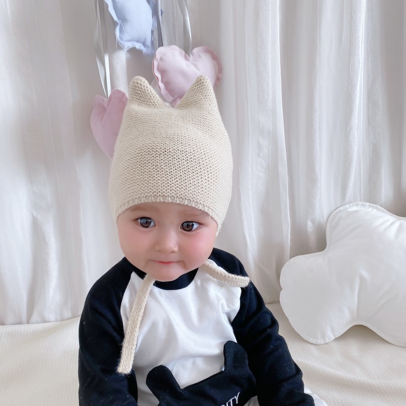 Mũ len tai thỏ ấm áp đáng yêu dành cho bé