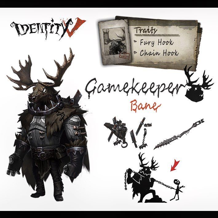 [ Tặng đế ] Mô hình hợp kim đạo cụ của Bane Perez/ Kẻ Gác Rừng - Identity V - Baystore