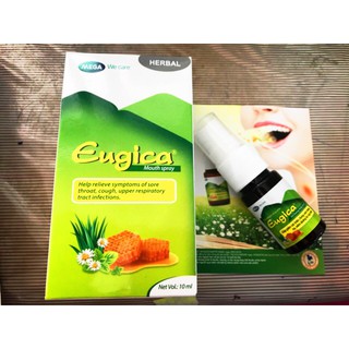 Xịt họng thảo dược Eugica, giúp hỗ trợ giảm ho, viêm họng