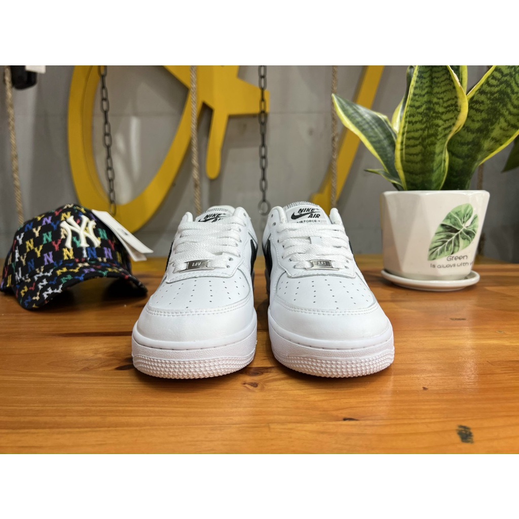 Giày 𝗔𝗙𝟭 𝗡𝗜𝗞𝗘_Trắng Đen Nam Nữ, Giày 𝗡𝗜𝗞𝗘_Air Force 1 All White black, AF1 móc đen, AF1, Full Box Bill