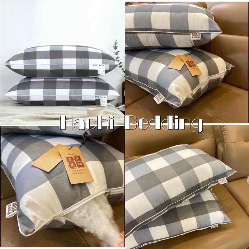 Ruột Gối Muji - Ruột gối Muji Kẻ Sọc Hàng Xuất Nhật Kèm Túi Xách Nặng 1.5kg