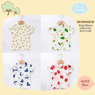 Body PIJAMA chất liệu thoáng mát mềm mịn cho bé 0-2 tuổi