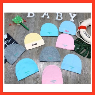Mũ cotton sơ sinh sắc màu cho bé