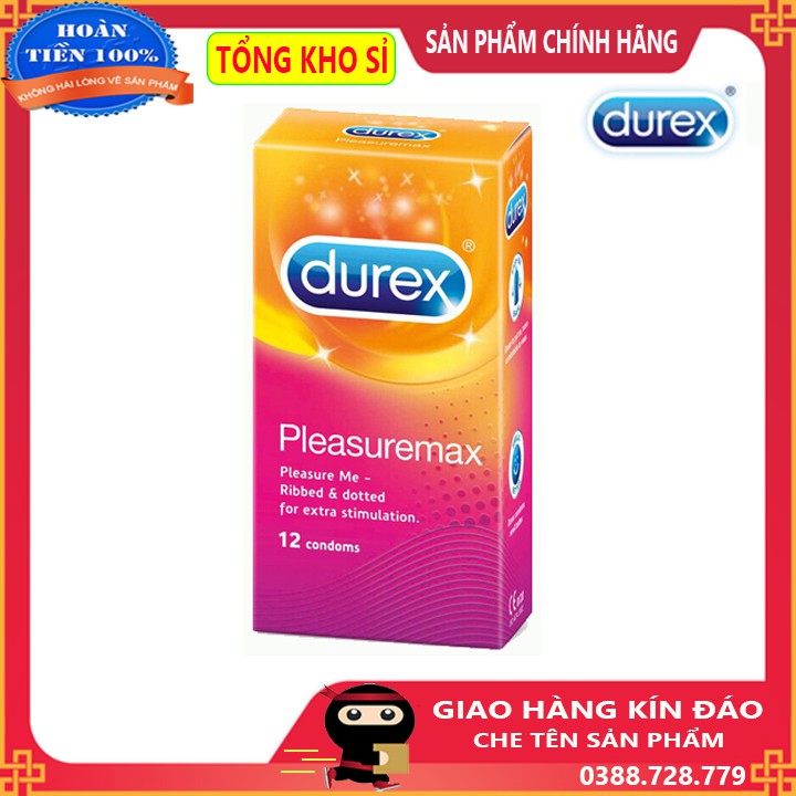 [Bán sỉ ] bao cao su durex pleasuremax hộp 12 cái giá đại lý