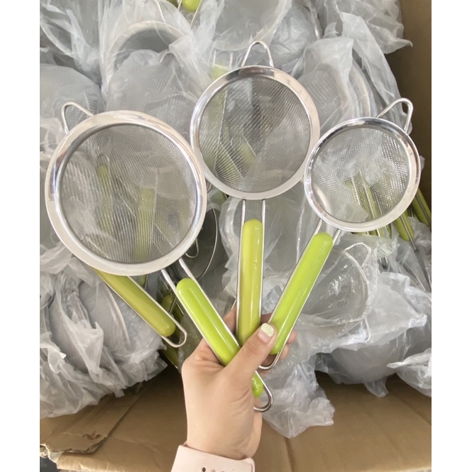 Vợt ray lọc cháo và lọc nước cốt dừa inox đáy sâu