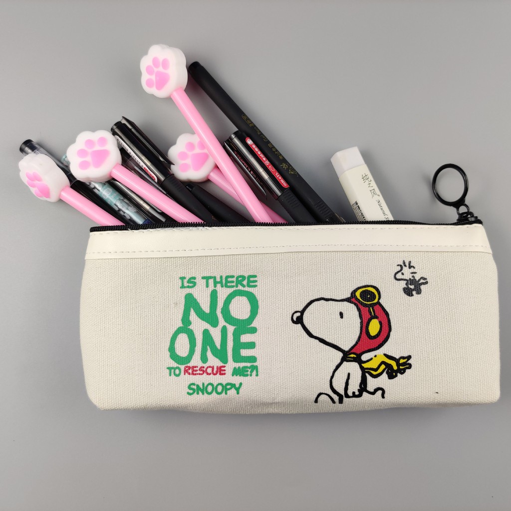 Hộp bút vải canvas cute hình Snoopy dễ thương xinh xắn