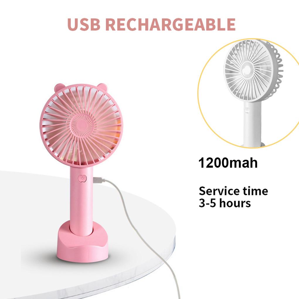 Quạt Điện Mini 3 Bánh Răng Yên Tĩnh Điều Chỉnh Được Có Tay Cầm Không Gây Tiếng Ồn