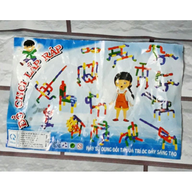 《HCM》Bộ đồ chơi lắp ráp hình ống nhiều chi tiết , màu sắc đẹp.