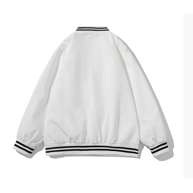 Áo khoác bomber dù - Jacket dù basic cao cấp tag cao su unisex Nam Nữ