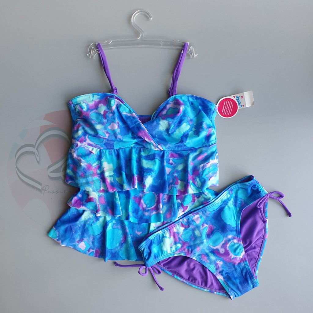 Bộ bơi rời xếp tầng họa tiêt Jus Tices giành cho thiếu nữ xuất khẩu mẫu hải quan