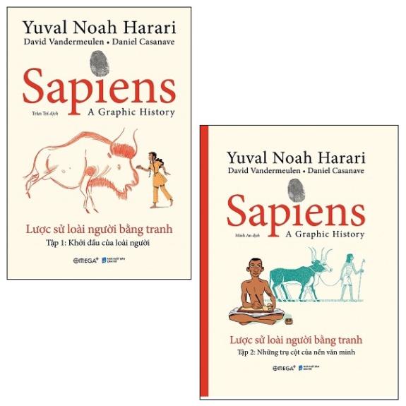 Sách Alphabooks - Combo Sapiens - Lược Sử Loài Người Bằng Tranh - Tập 1 + 2