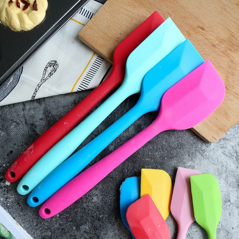phới trộn bột, phới dẹt silicon , muôi lật thức ăn bằng silicon nhiều màu, Phới dẹt Spatula Silicon phới làm bánh