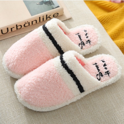 Dép Bông Mang Trong Nhà Kẻ Sọc Nhiều Màu Sắc Dành Cho Phái Nữ