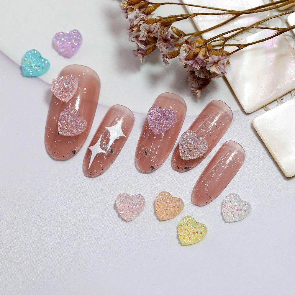 OCEANMAP Màu Sắc Phụ Kiện Trang Trí Móng Tay 3D Thay Đổi Màu Dạ Quang DIY