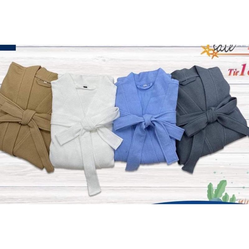 [Hàng VNXK] Áo choàng tắm khách sạn cao cấp, đủ màu, đủ size, chất cotton tổ ong thông thoáng