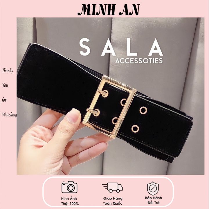 Đai Váy Nhung 6 Lỗ, Đai Váy Nhung Bản To, Kiểu Dáng Sang Trọng, Tinh Tế