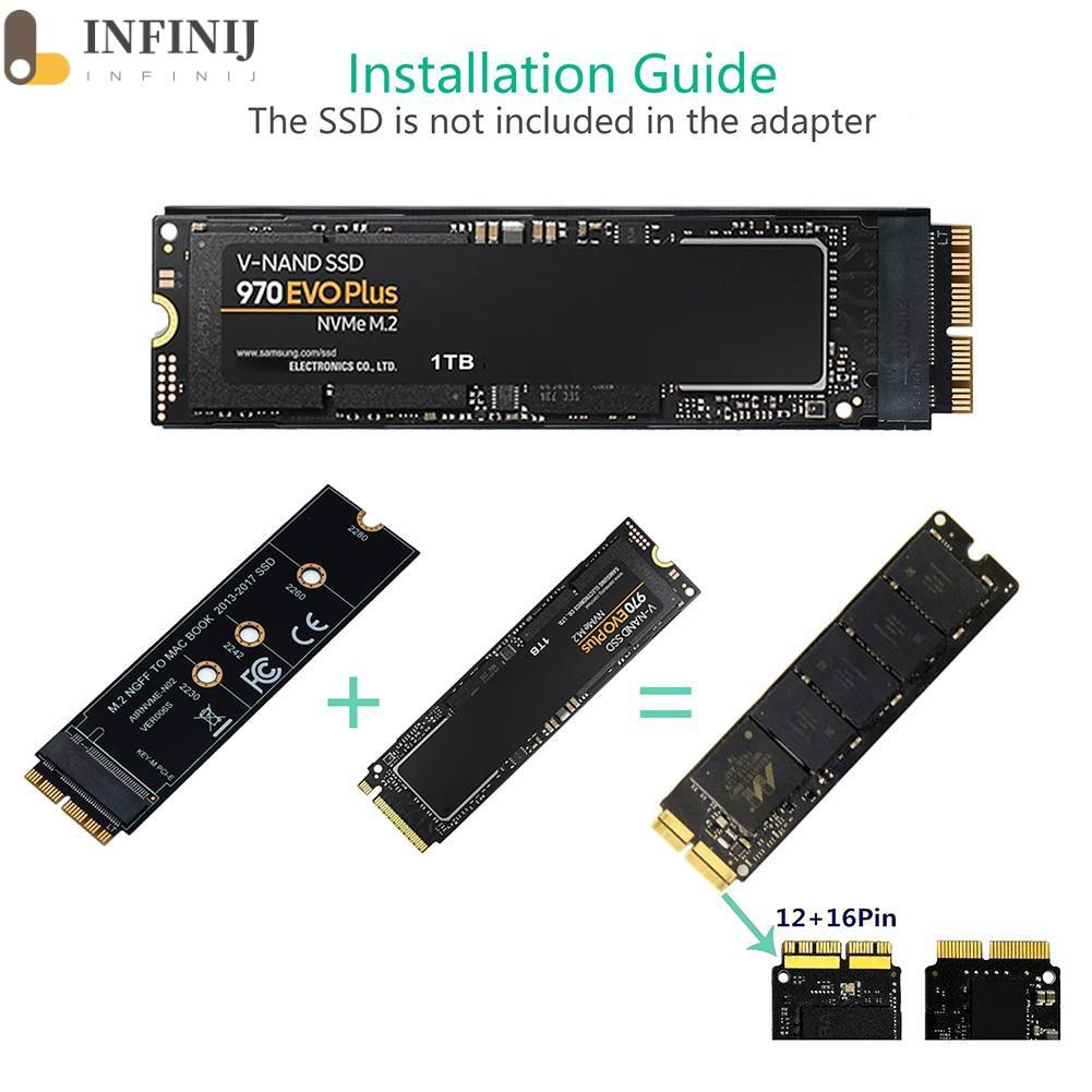 (Infinij) Thẻ Chuyển Đổi M.2 Nvme Ssd Cho Macbook Air (2013-2017)