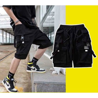 Quần Ngắn Short Kaki Phản Quang Túi Hộp Dáng Thể Thao Unisex