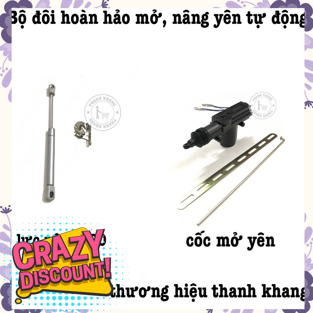 Bộ đôi hoàn hảo ben nâng yên và cốc mở yên tự động cho xe máy thanh khang 006001493 006001535