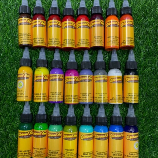 Mực xăm hình eternal chính hãng usa tất cả các màu