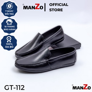 [Da Thật] Giày Mọi Nam Giá Rẻ MANZO - Giày Lười Nam Da Bò Thật Bảo Hành 12 Tháng – GT 112