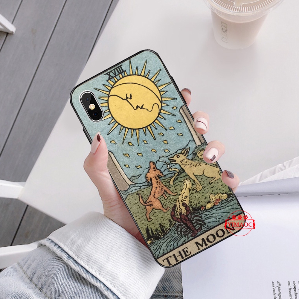 Ốp điện thoại dẻo họa tiết bài tarot độc đáo thời trang cho IPHONE XS MAX XR X 11 PRO 7 8 6 6S PLUS