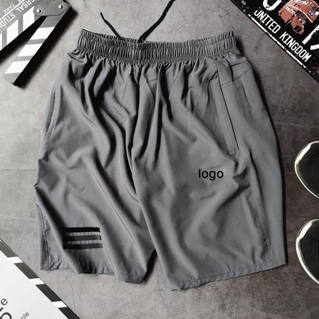 Quần đùi nam thể thao quần short thể thao vải gió dù mát nhẹ QĐ18