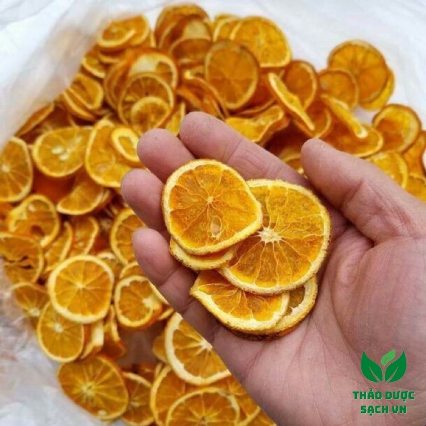 Cam vàng cắt lát sấy khô sạch hàng mới thơm ngon gói 500g cam vàng khô Thảo Dược SạchVN