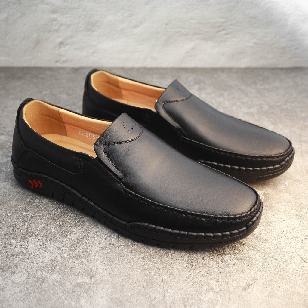 Giày lười nam, giày mọi nam chất liệu da bò thật đế cao su mềm, phù hợp mọi lứa tuổi - Mã SP: GL33
