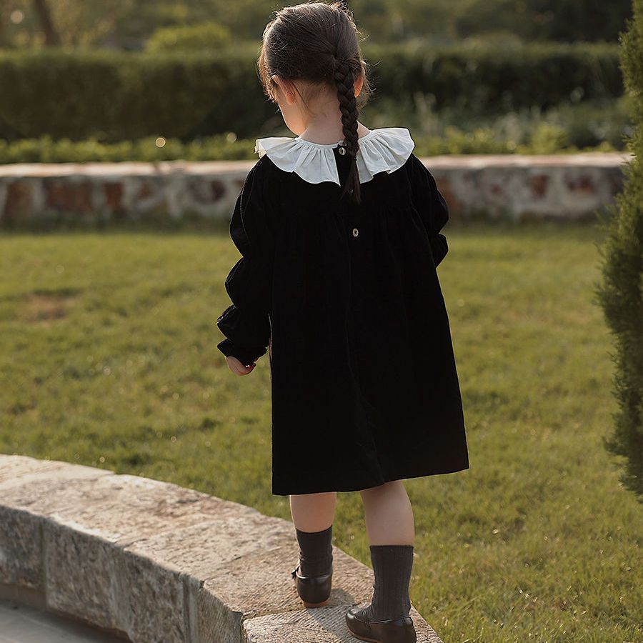 Đầm Công Chúa Cổ Búp Bê Phong Cách Phương Tây Thời Trang Mùa Thu Mới Cho Bé Gái