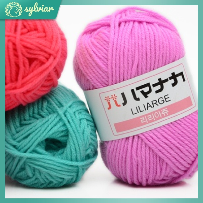 [sylviar] ❤️ Cuộn Len Cotton Sữa Đan Móc Chất Lượng Cao