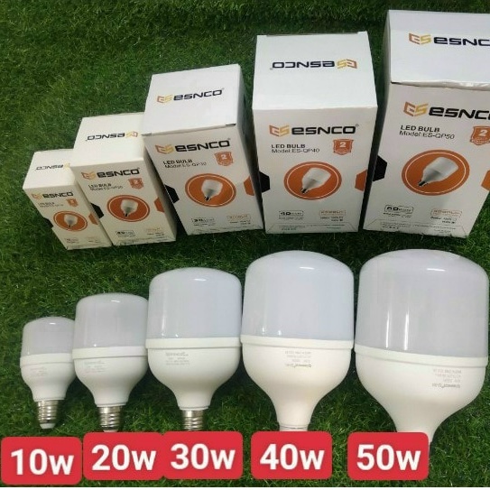ĐÈN LED BUP TRỤ ESNCO 10W, 20W, 30W, 40W, 50W . Ánh sáng trắng, tích kiệm điện, bảo hành 2 năm