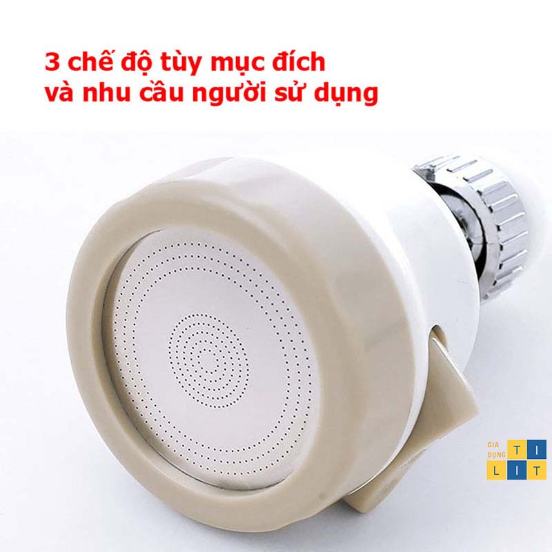 Đầu vòi rửa chén bát tăng áp, điều hướng xoay 360 độ, 3 chế độ, tiết kiệm nước, phù hợp với nhiều loại vòi [VÒI TĂNG ÁP]