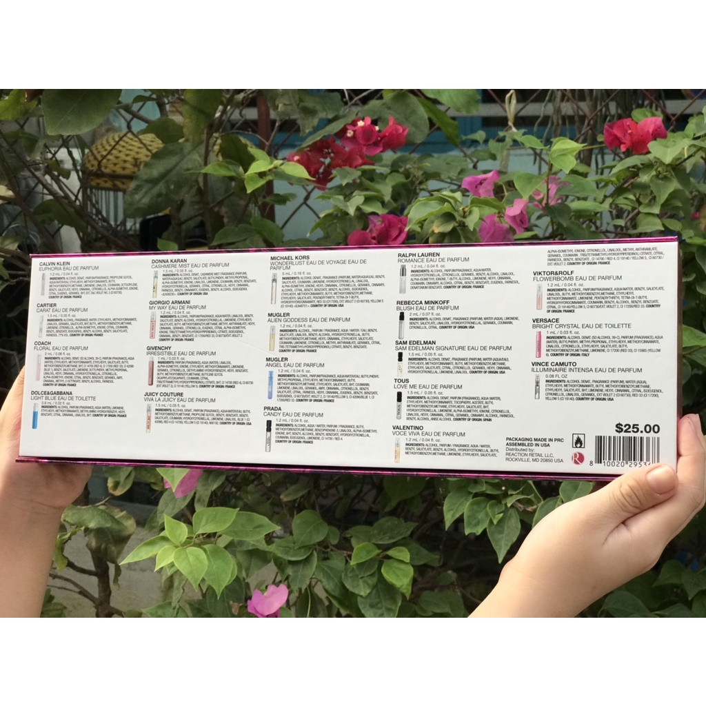 Gift set 20 mẫu nước hoa cho nữ nổi tiếng và yêu thích của Macy's