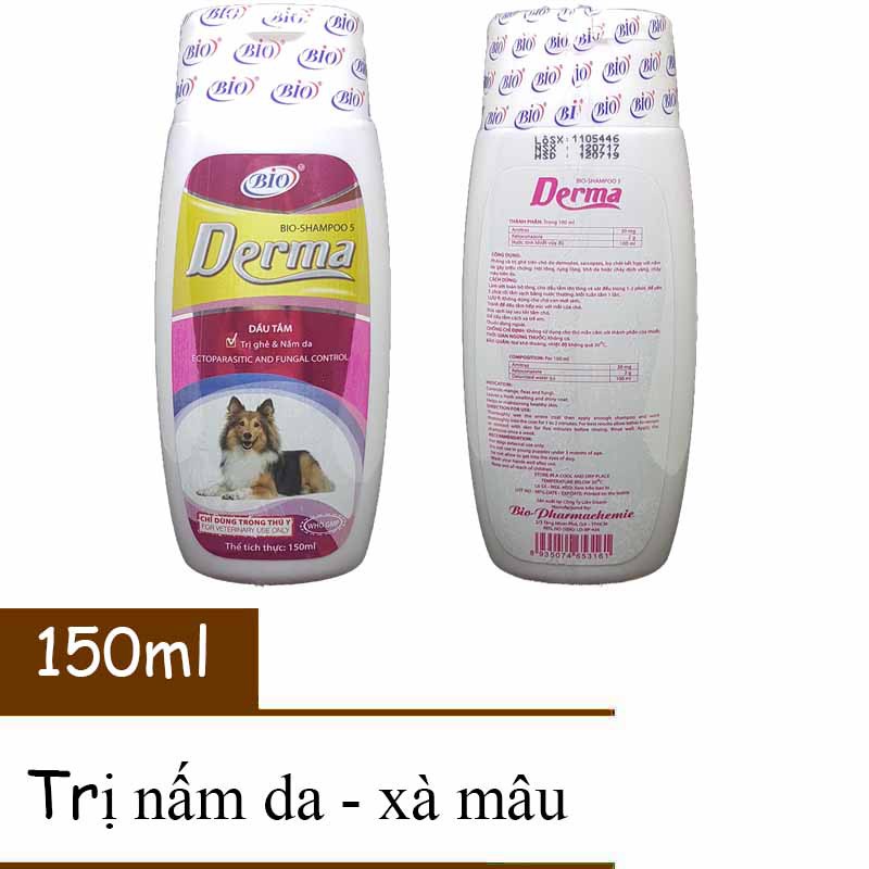 Sữa tắm chó mèo, Sữa tắm trị nấm cho mèo Bio Derma 150ml