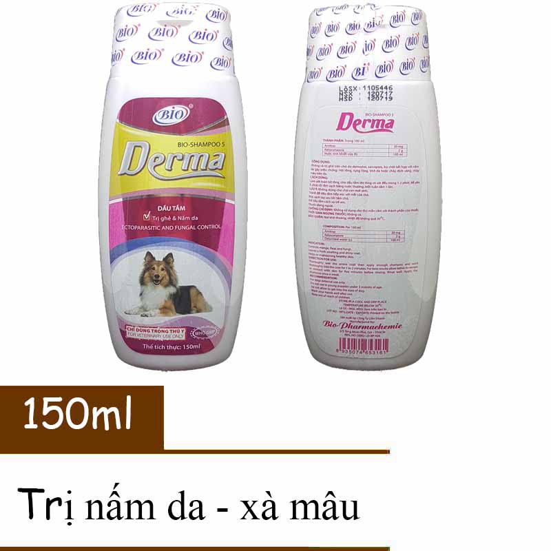 Sữa tắm chó mèo, Sữa tắm trị nấm cho mèo Bio Derma 150ml