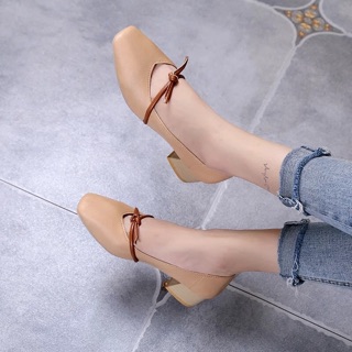 Giày Mary Jane đế vuông cao 4 phân