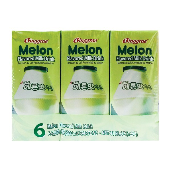 Sữa Binggrae Hàn Quốc vị Dưa lưới (6 hộp 200ml)